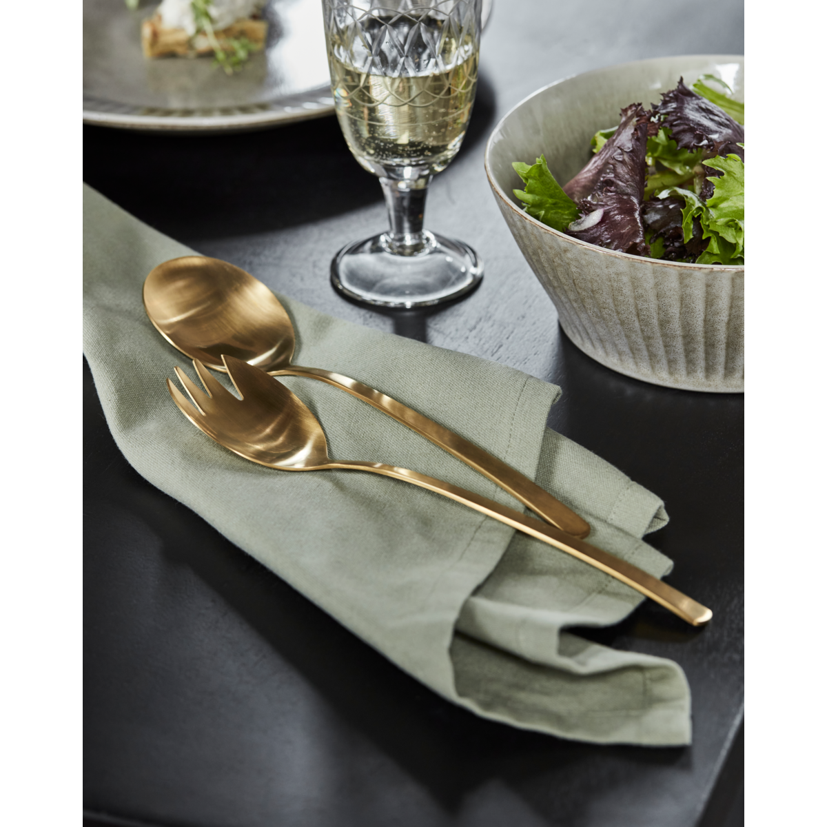 Salad set, Hdgolden, Golden