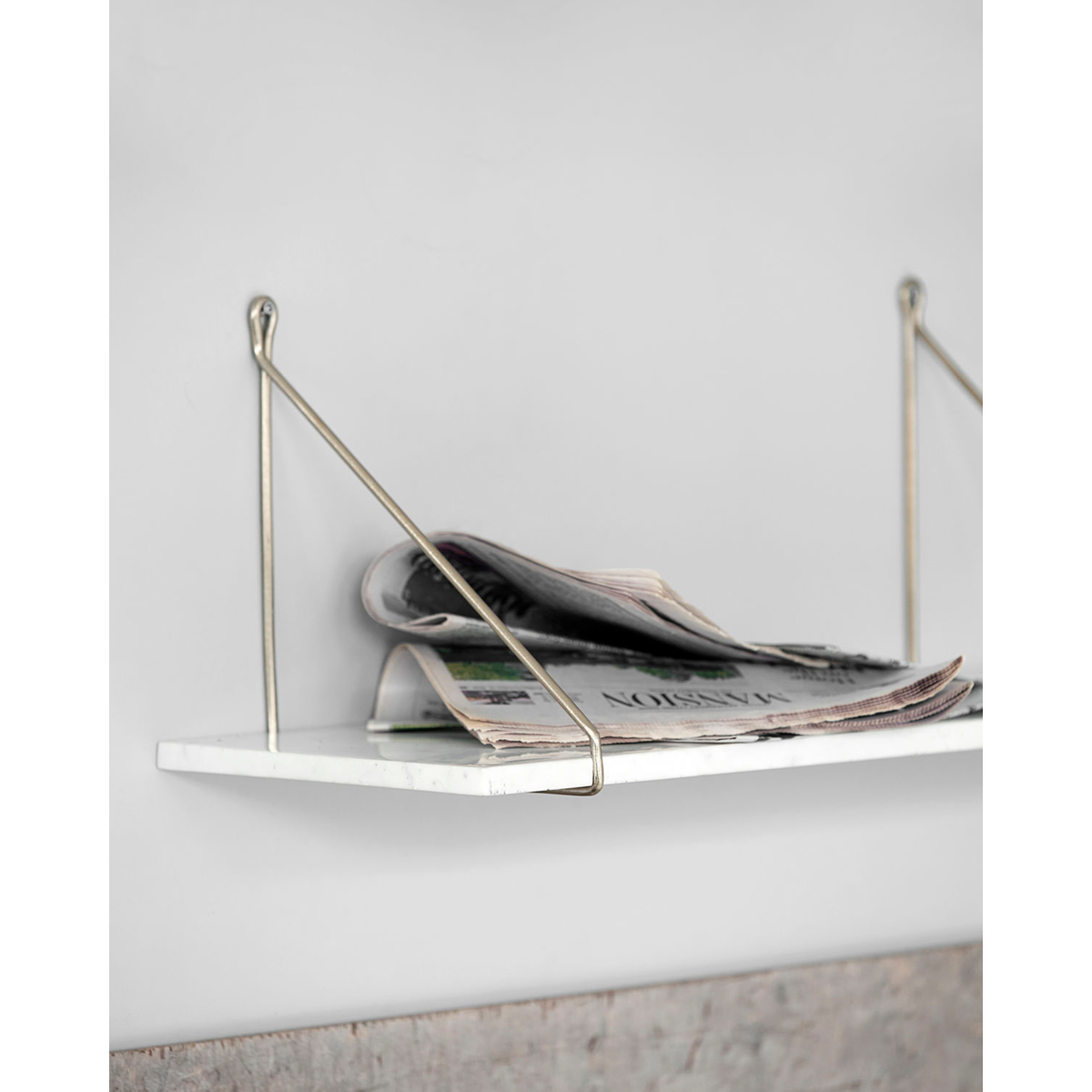 House Doctor - Shelf, Marble, White Marble - L: 70 cm, W: 24 cm