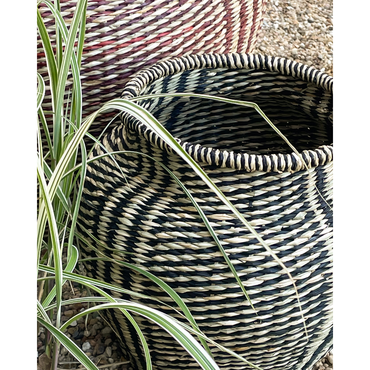 Basket, hdvilo, nature; black