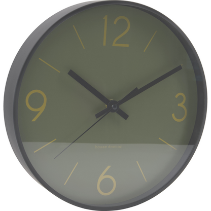 Wall clock, hdtime, dark green