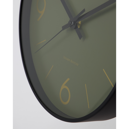 Wall clock, hdtime, dark green