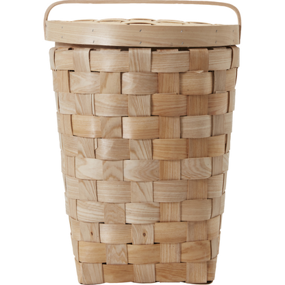 Basket with lid, edition, natural