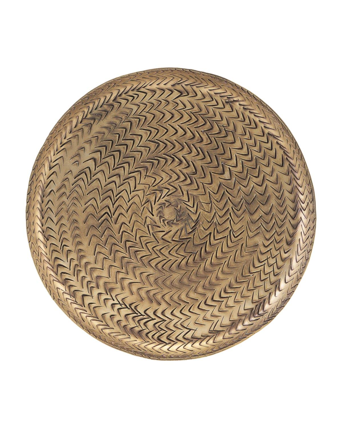 House Doctor - Back, Rattan, Brass Finish - H: 1.5 cm, DIA: 20 cm