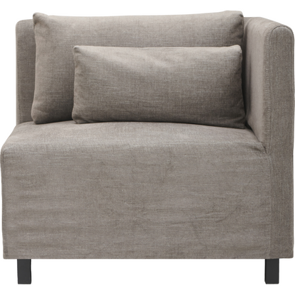 Sofa, corner section, hdhazel night, gray; brown