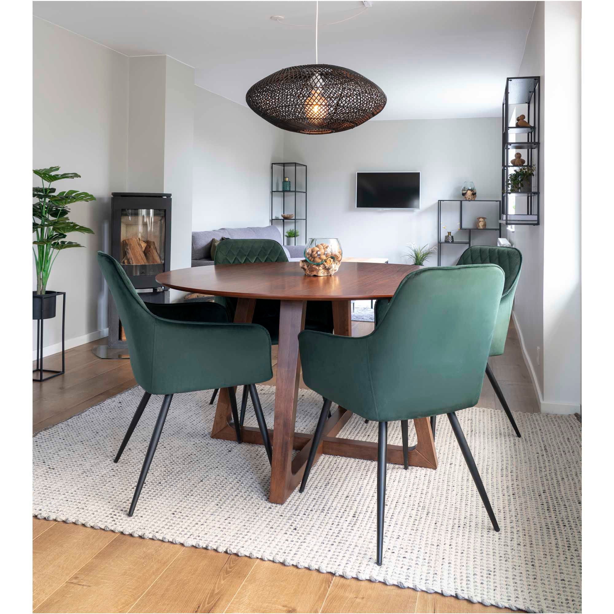 Hellerup Dining Table - Dining table, walnut veneer Ø137x76 cm