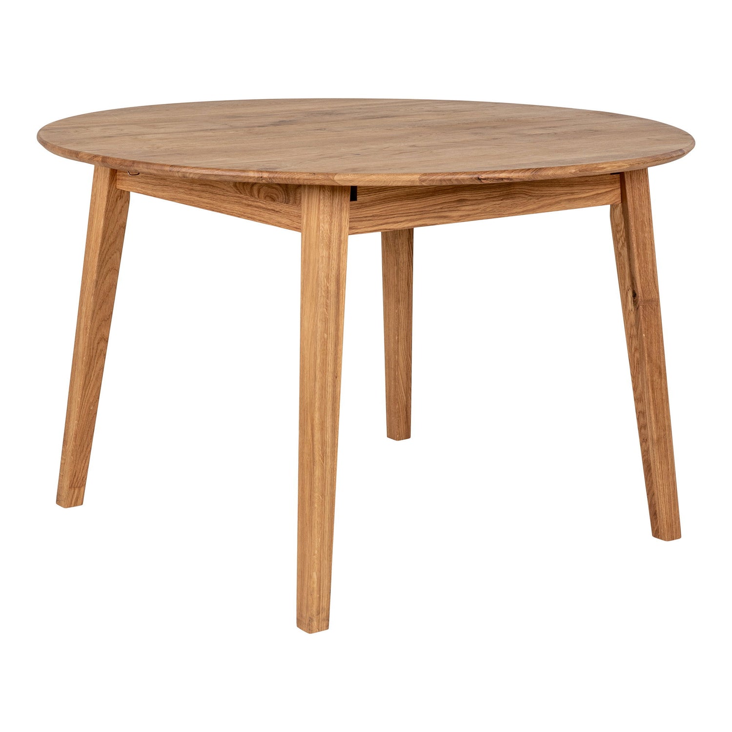 Metz Dining Table - Dining Table, Oiled Oak, built -in additional plate with Butterfly Function Ø118x118-158x75 cm