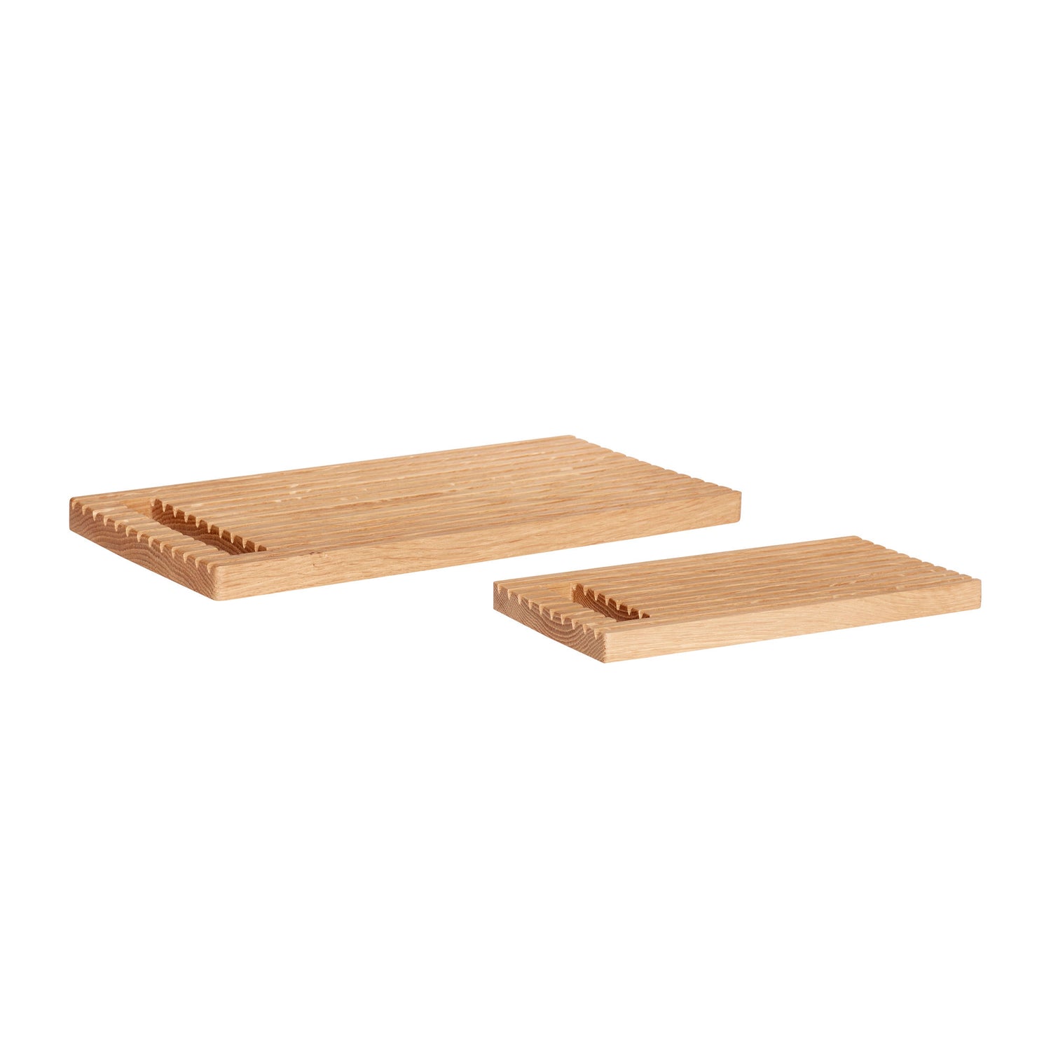 Hübsch alley cutting boards nature (set of 2)