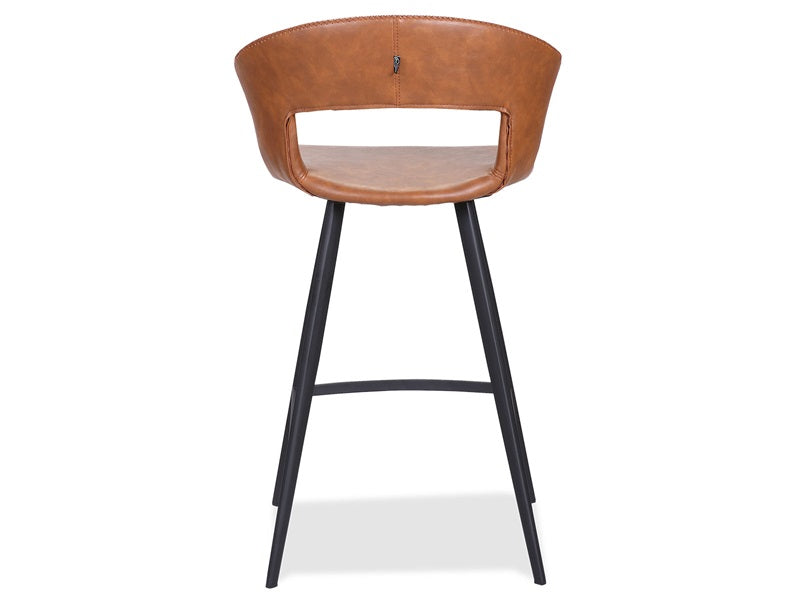 Tora high bar stool, cognac