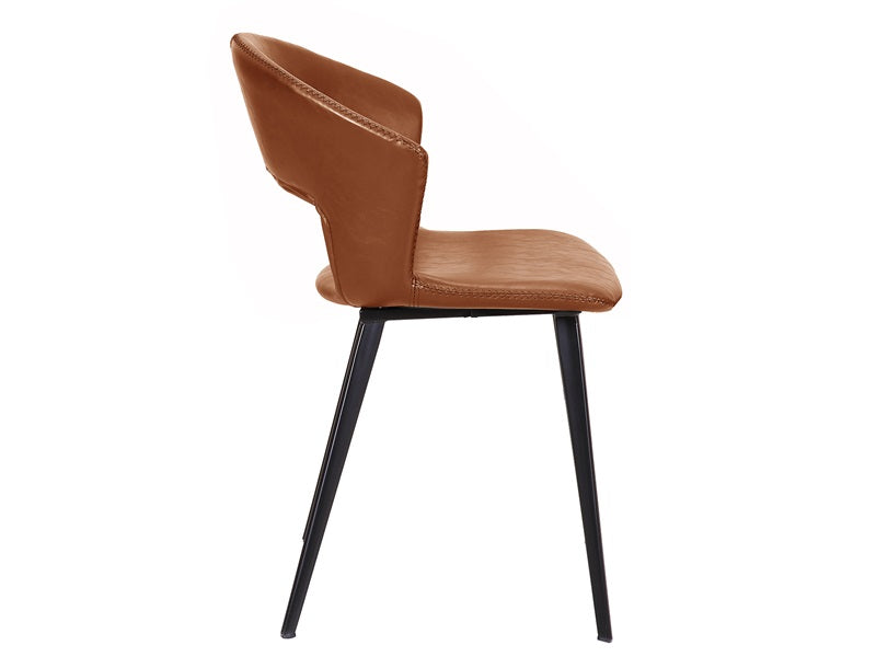 Tora dining chair, cognac