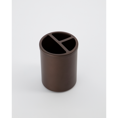 House Doctor - Toothbrush Holder, Bush, Brown - H: 10.5 cm, DIA: 7.9 cm