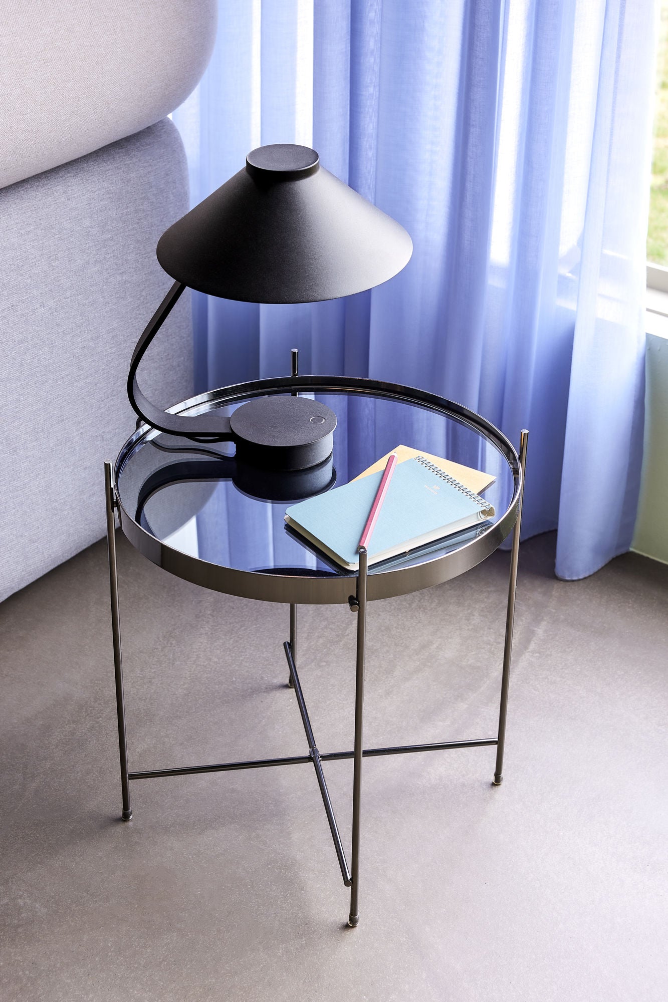 Hübsch Muri table lamp black