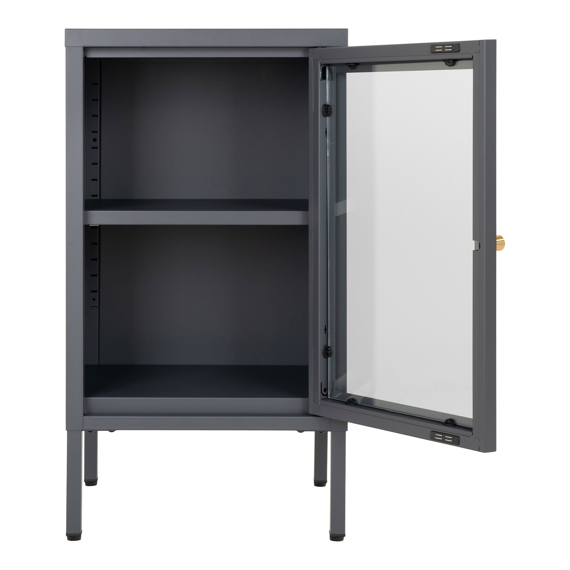 Dalby Cabinet - Cabinet, gray with glass door