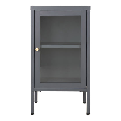 Dalby Cabinet - Cabinet, gray with glass door