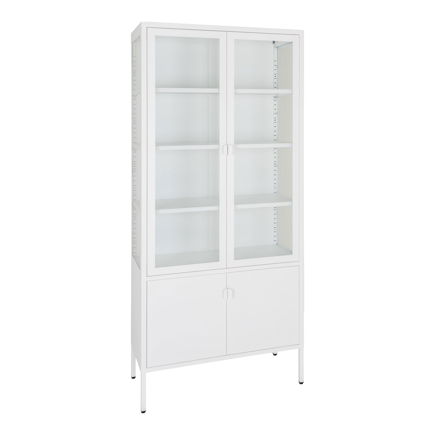 Brisbane display cabinet - display cabinet, white with 4 doors