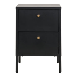 Dalby dresser - dresser, 2 drawers, steel, black 40x40x59.5 cm