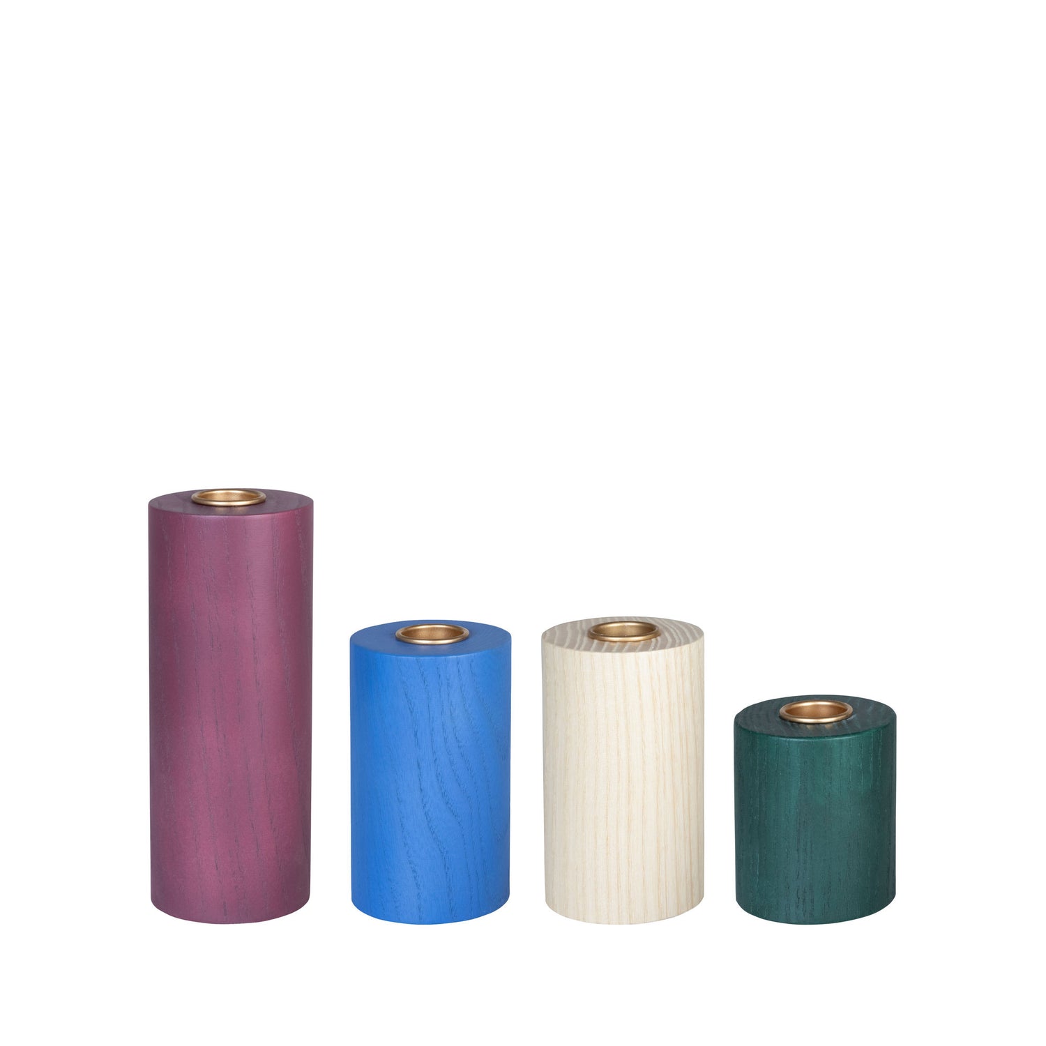 Hübsch Crayon candlesticks multicolored (set of 4)