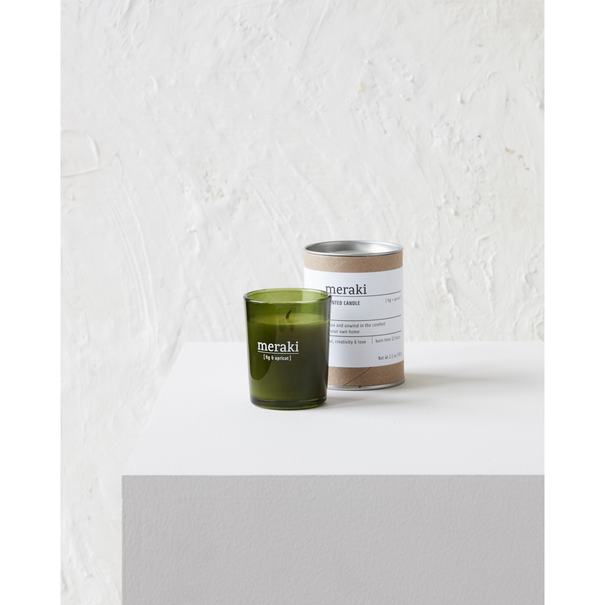 Scented candles, Fig &amp; Apricot, Green