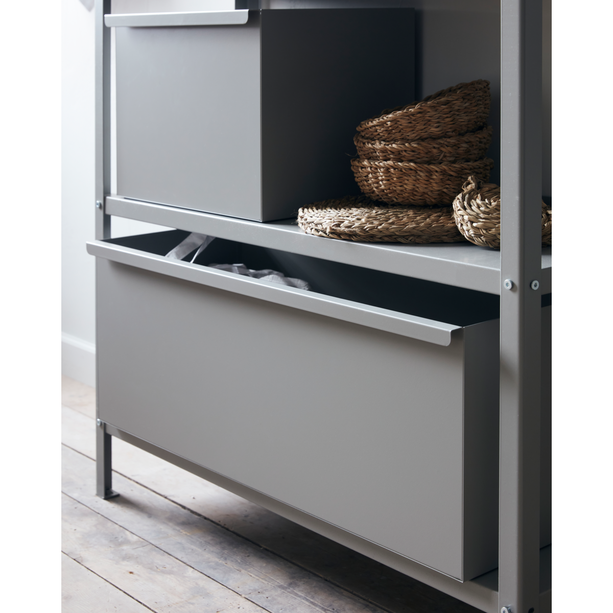 Storage for shelf, mkrack, gray