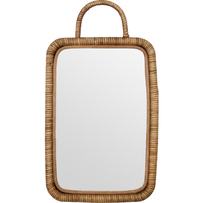 Mirror with frame, mkbaki, natural