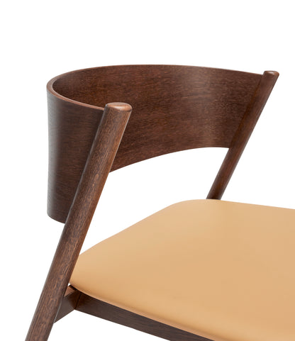 Hübsch oblique lounge chair seat dark brown