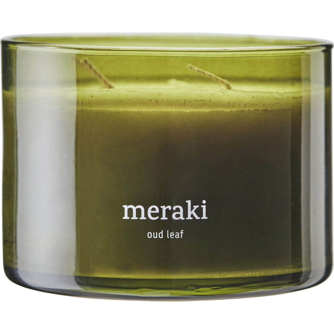 Scented candles, oud leaf, green