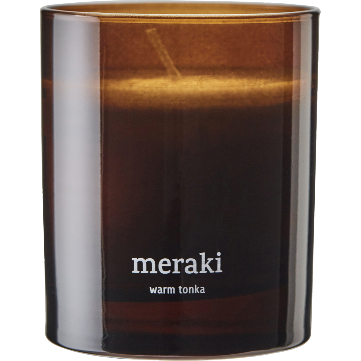 Scented candles, warm tonka, brown