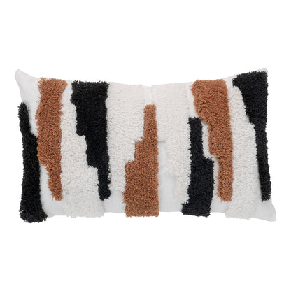 SAGRES Cushion - Cushion, Brown/Black and White, 30x50 cm