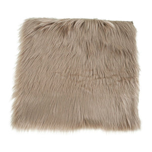 Lambskin cushion imitated - lambskin cushion imitated, mushroom, 40x40 cm