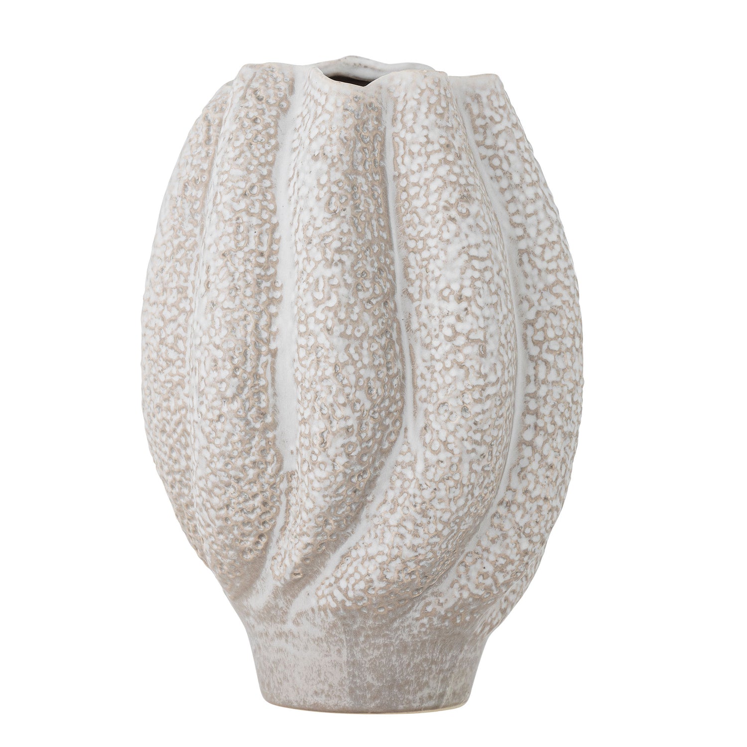 Bloomingville Cove Vase, White, Stoneware