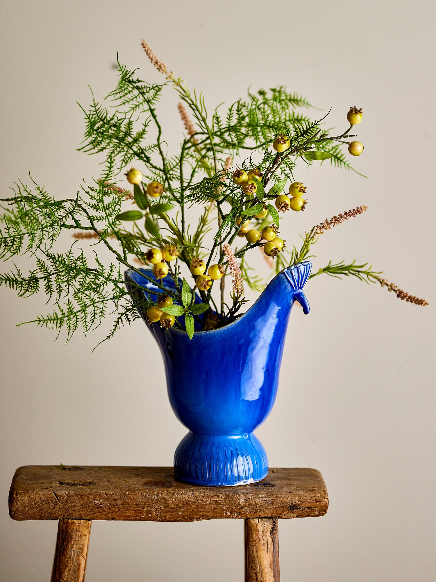 Creative Collection Wylie Vase, Blue, Stoneware