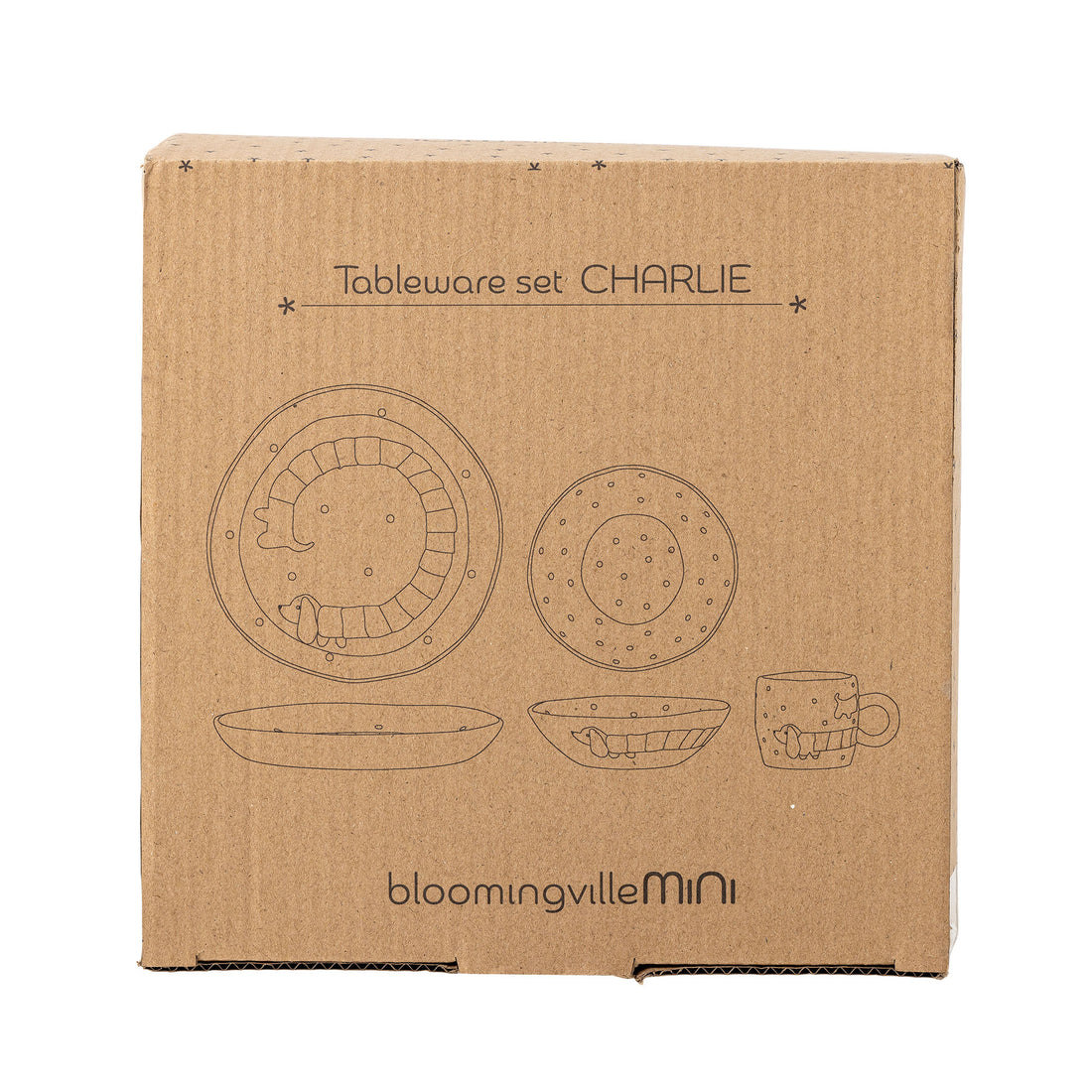 Bloomingville Mini Charlie Stud Set, Blue, Stoneware