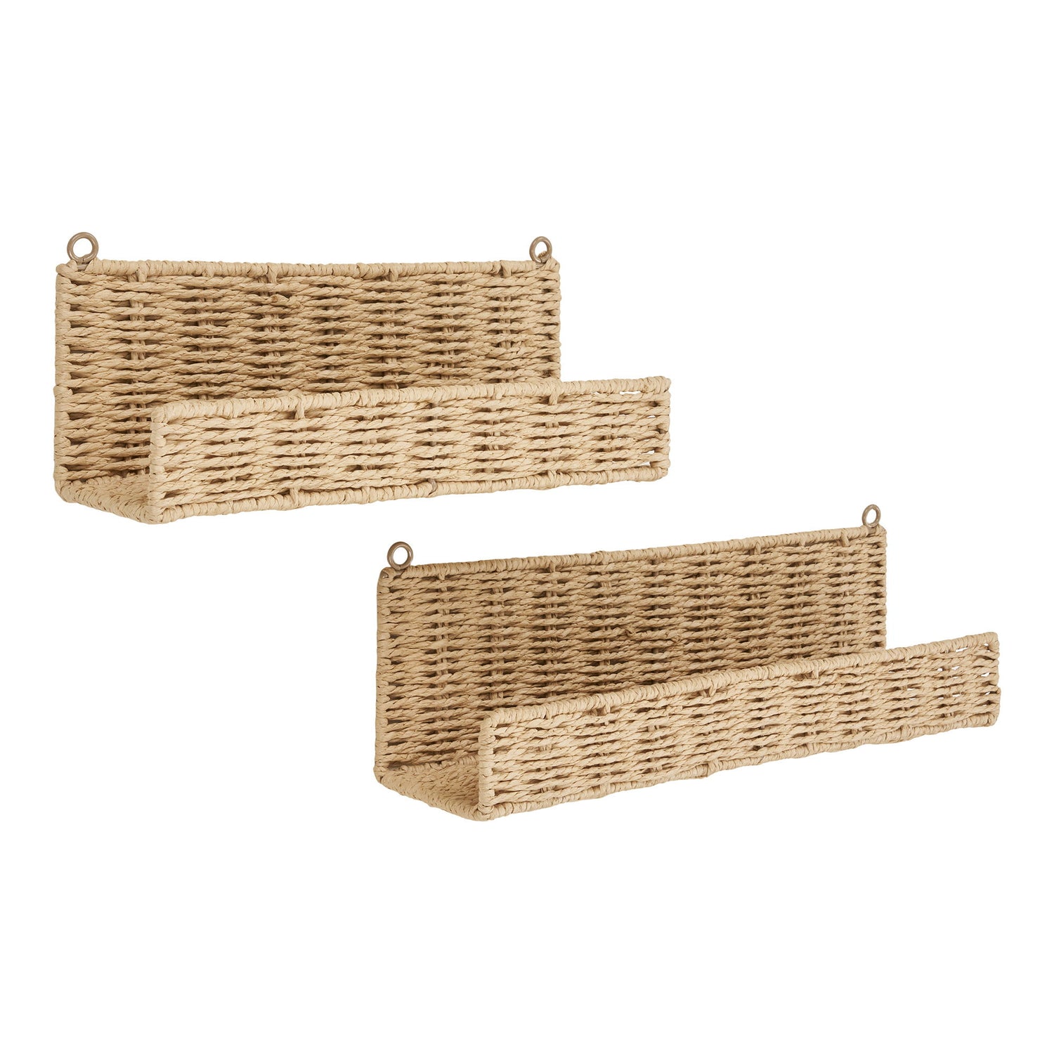 Treviso wall shelves - wall shelves, paper, nature, set of 2