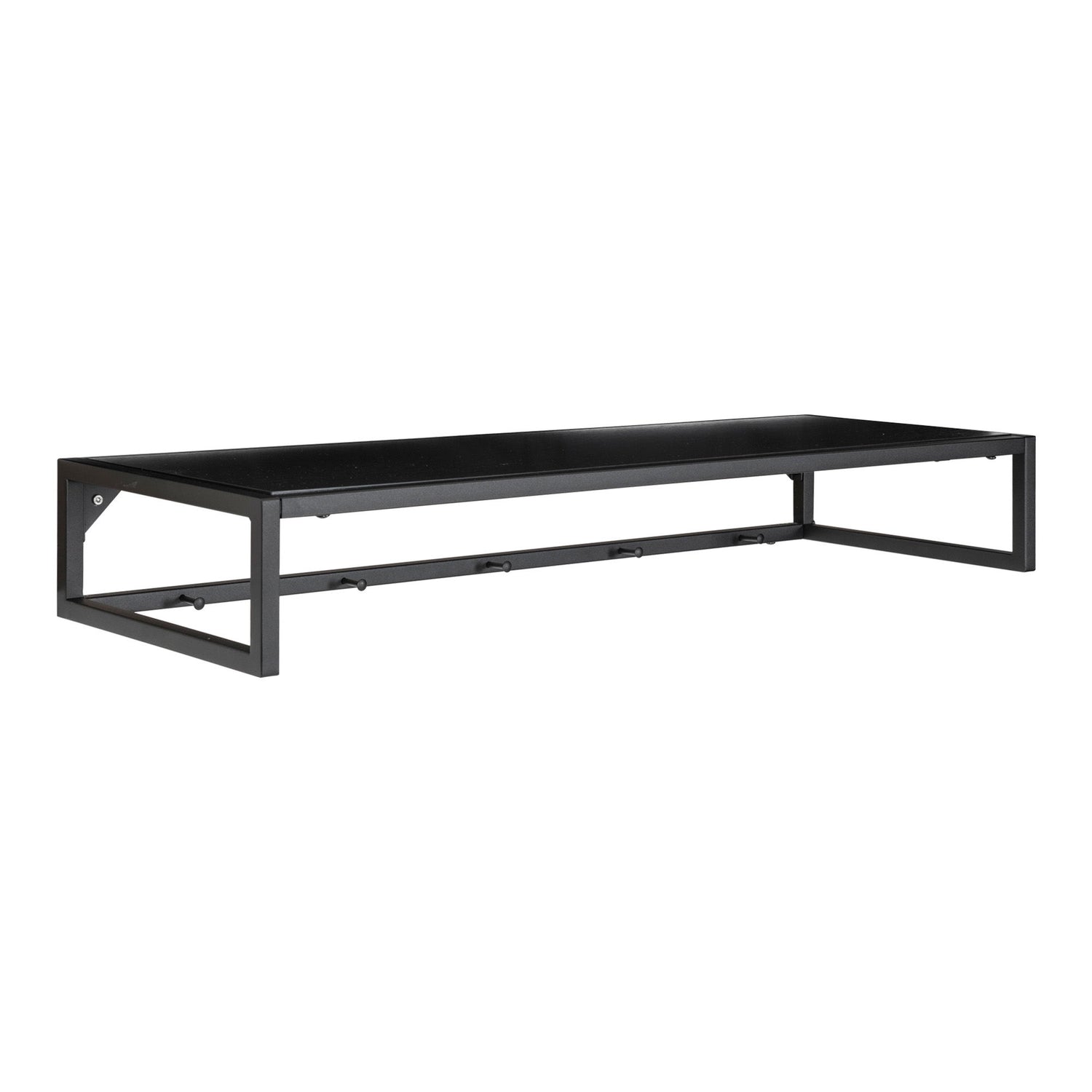 Vita Hat Shelf - Hat Shelf, Black Shelf with Black Frame 80x28 cm