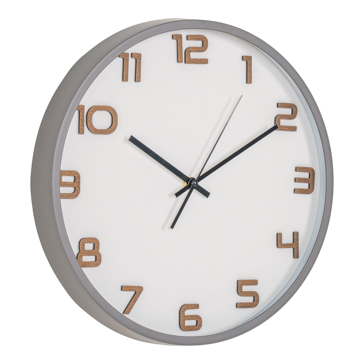 Greenwich wall clock - wall clock, gray, silent Ø35 cm