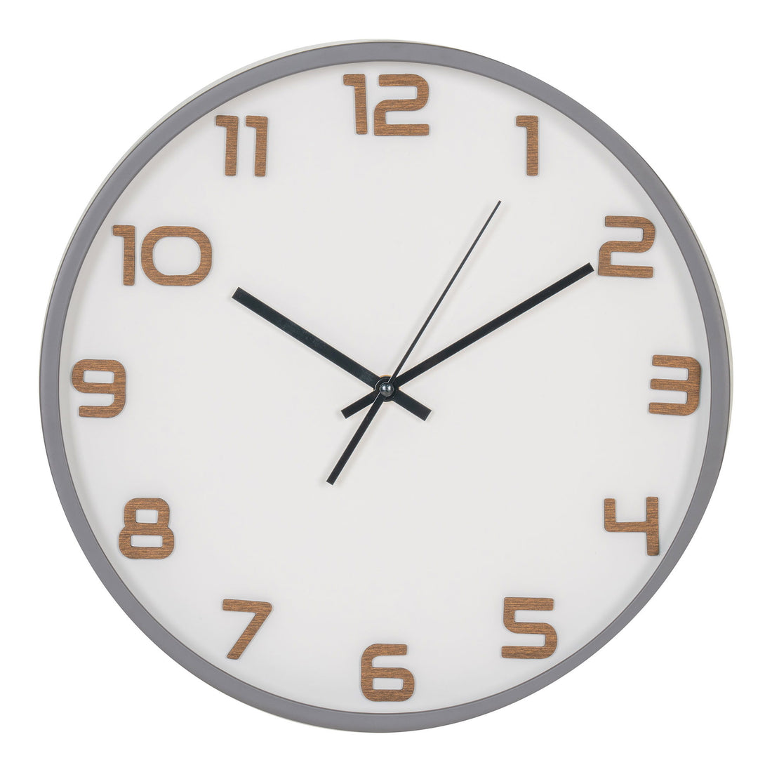 Greenwich wall clock - wall clock, gray, silent Ø35 cm