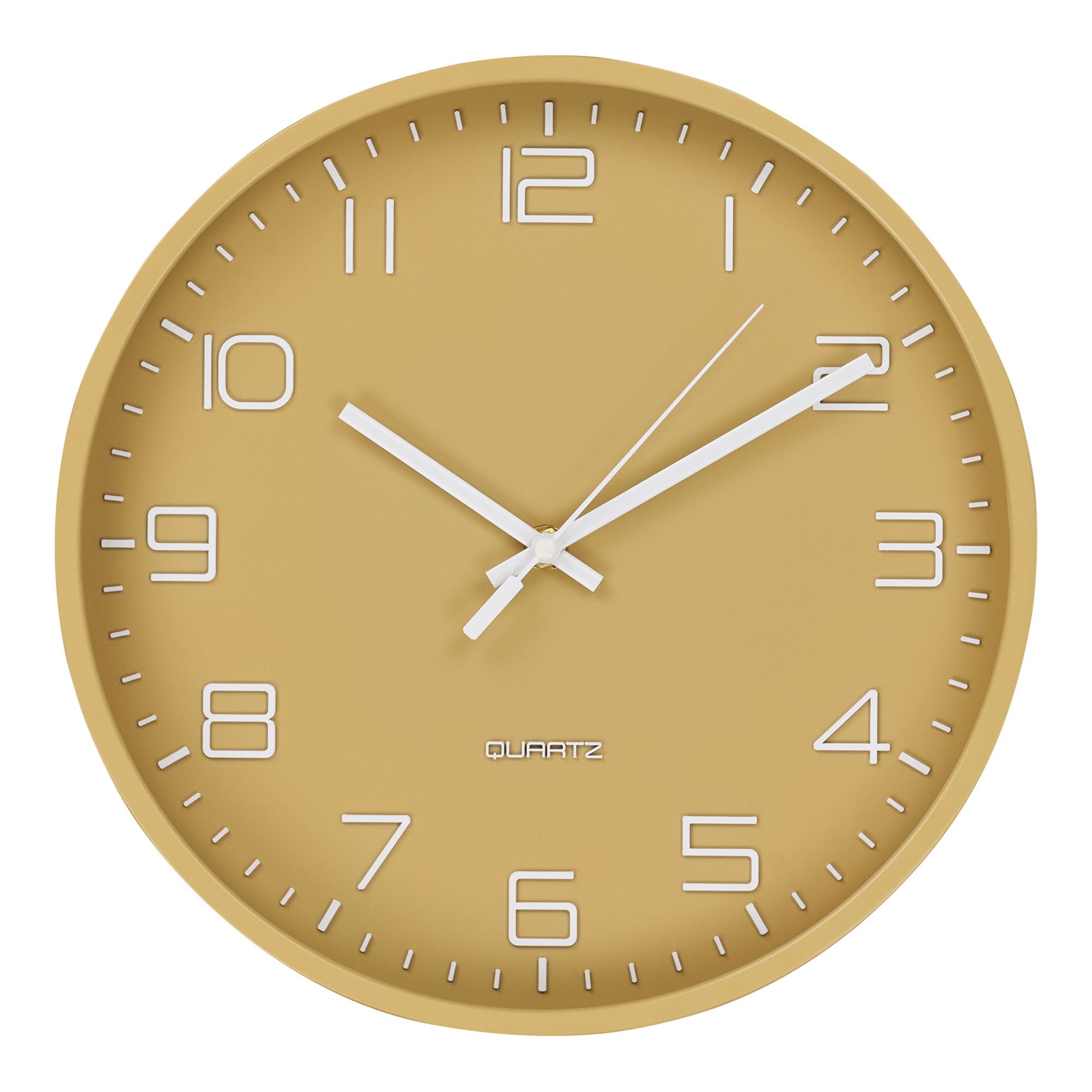 Rosolini wall clock - wall clock, ocher, silent Ø30 cm