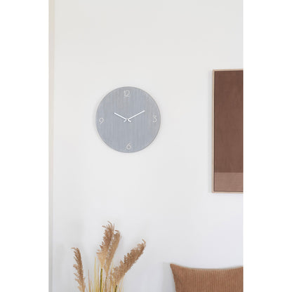 Ravenna wall clock - wall clock, mdf, light gray, silent Ø40