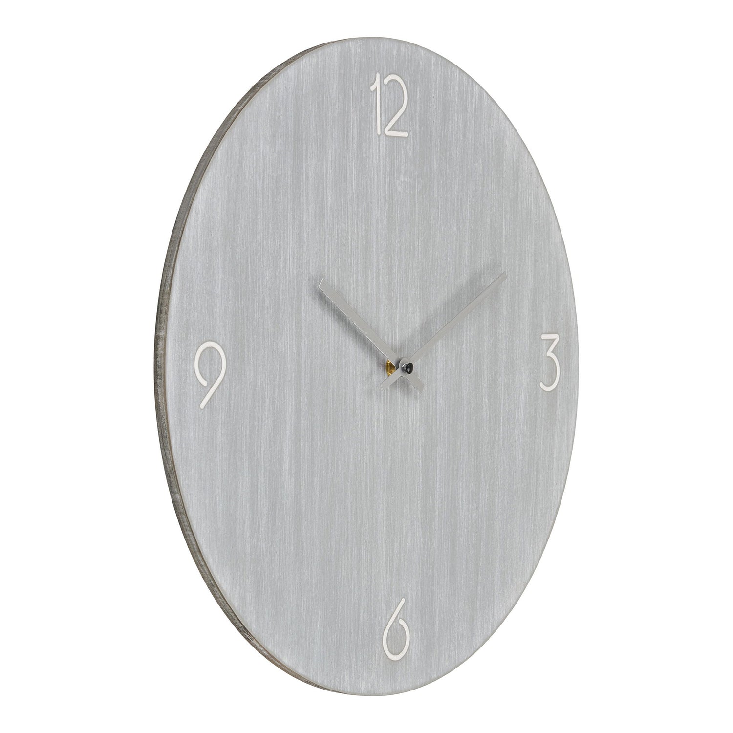 Ravenna wall clock - wall clock, mdf, light gray, silent Ø40