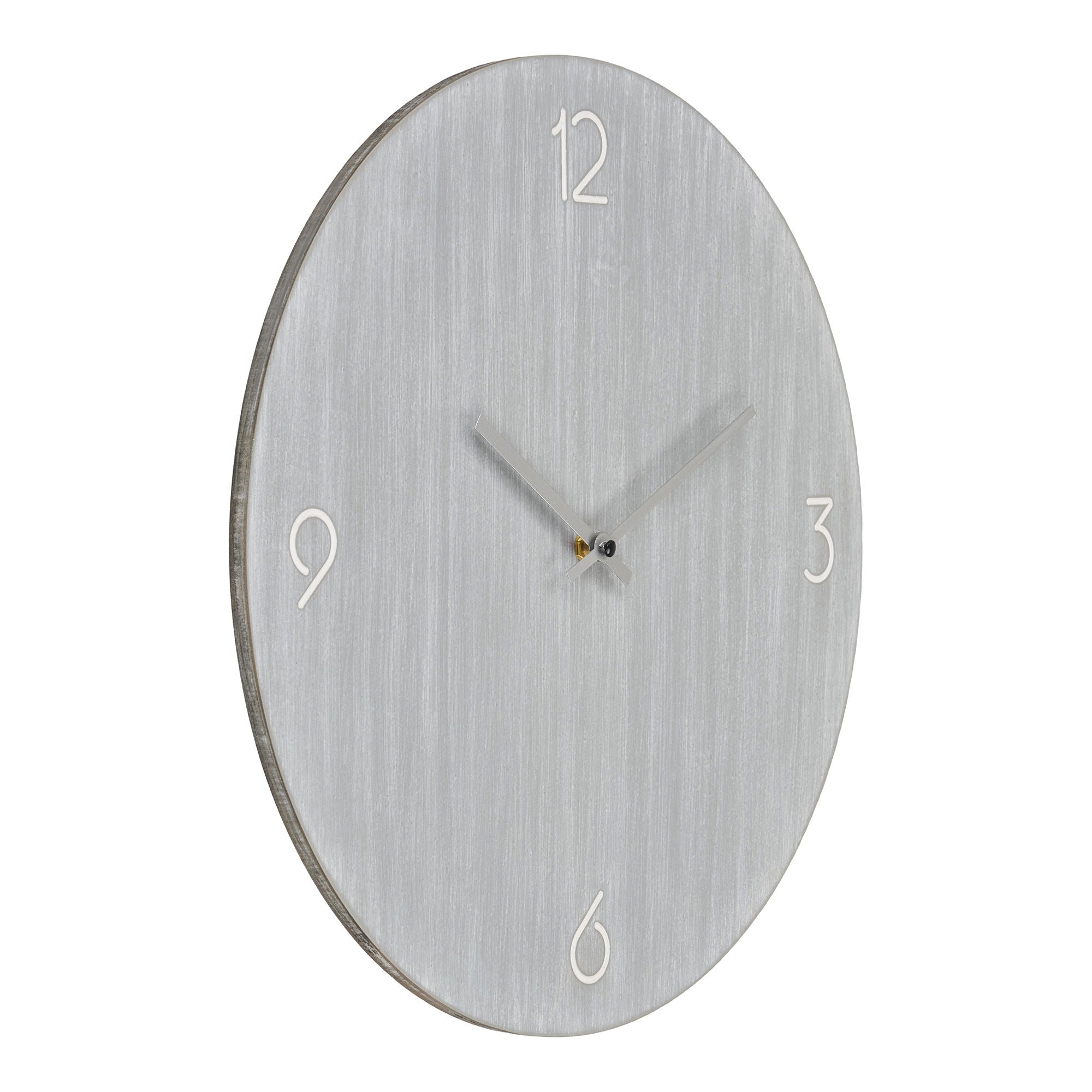 Ravenna wall clock - wall clock, mdf, light gray, silent Ø40