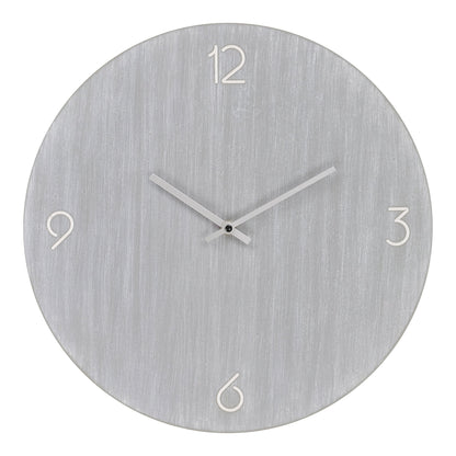 Ravenna wall clock - wall clock, mdf, light gray, silent Ø40