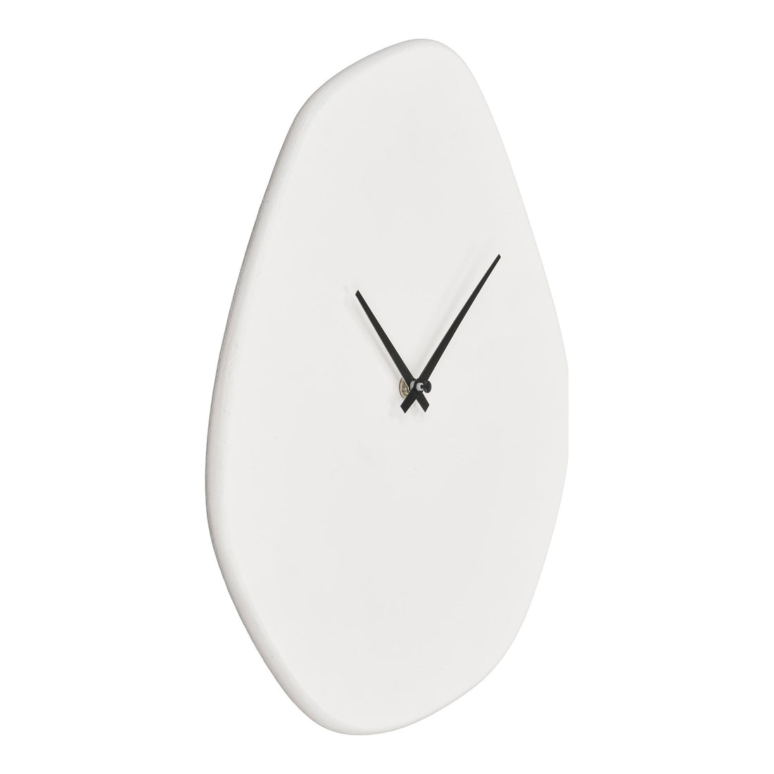 Vienna wall clock - wall clock, cement, off -white, silent, organic form 28x33 cm