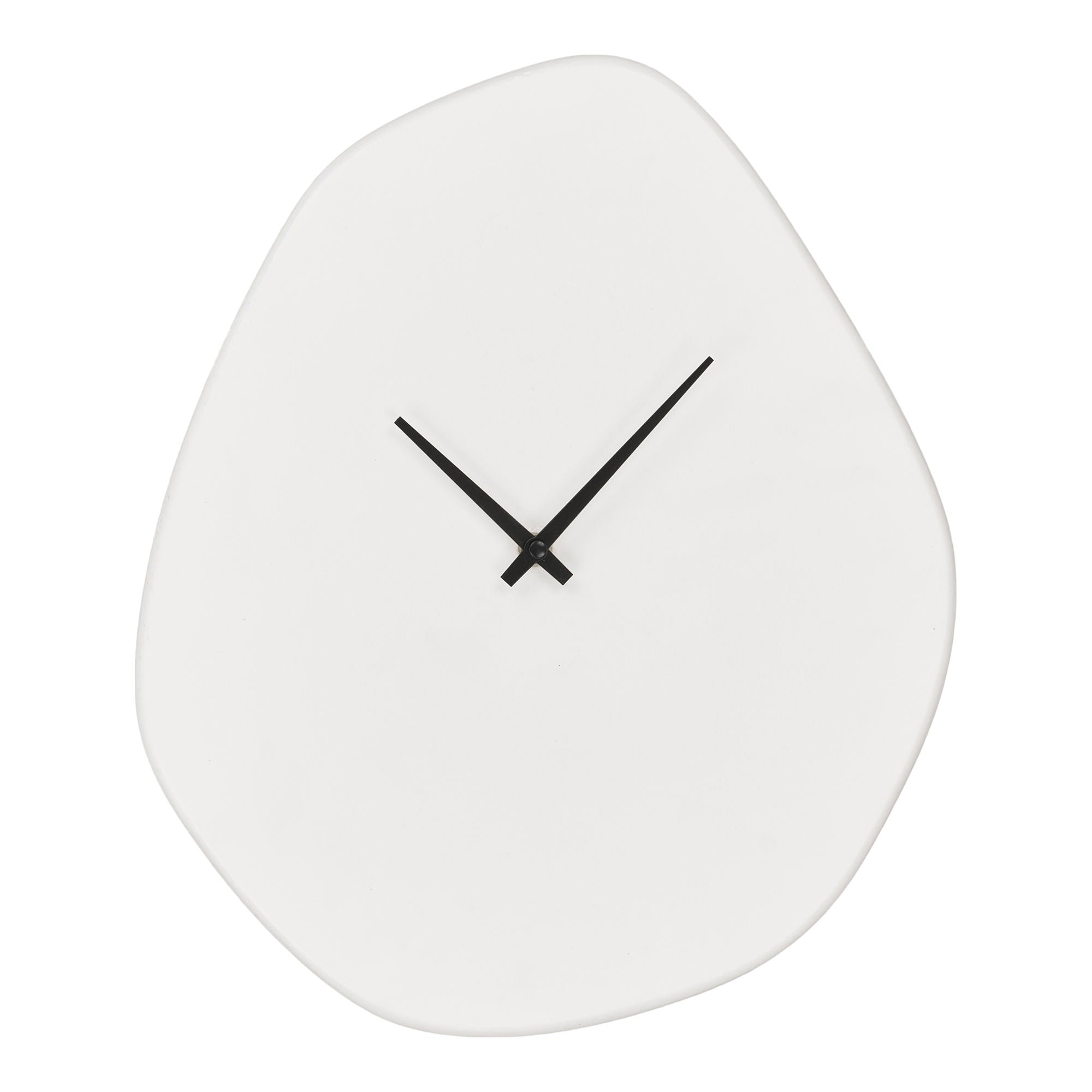 Vienna wall clock - wall clock, cement, off -white, silent, organic form 28x33 cm