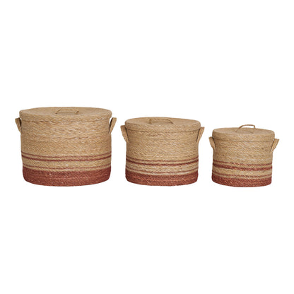 Baskets, seagrass, nature/brown&lt;br&gt;Set of 3