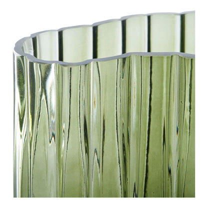 Vase - vase, glass, smoked green 21x12x26.5 cm