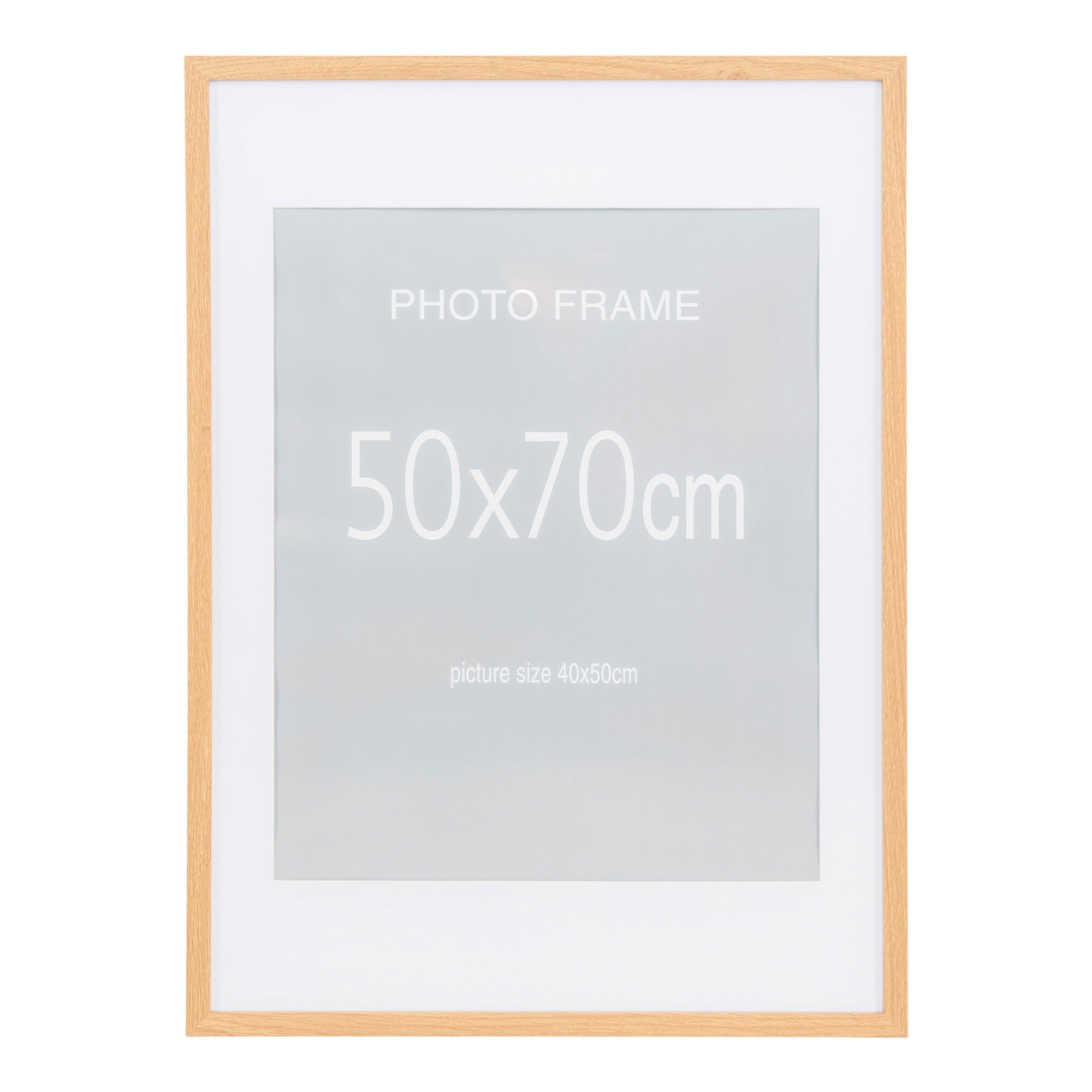 Frame Display, 7 pcs. Black and 8 pcs. Nature 50x70 cm