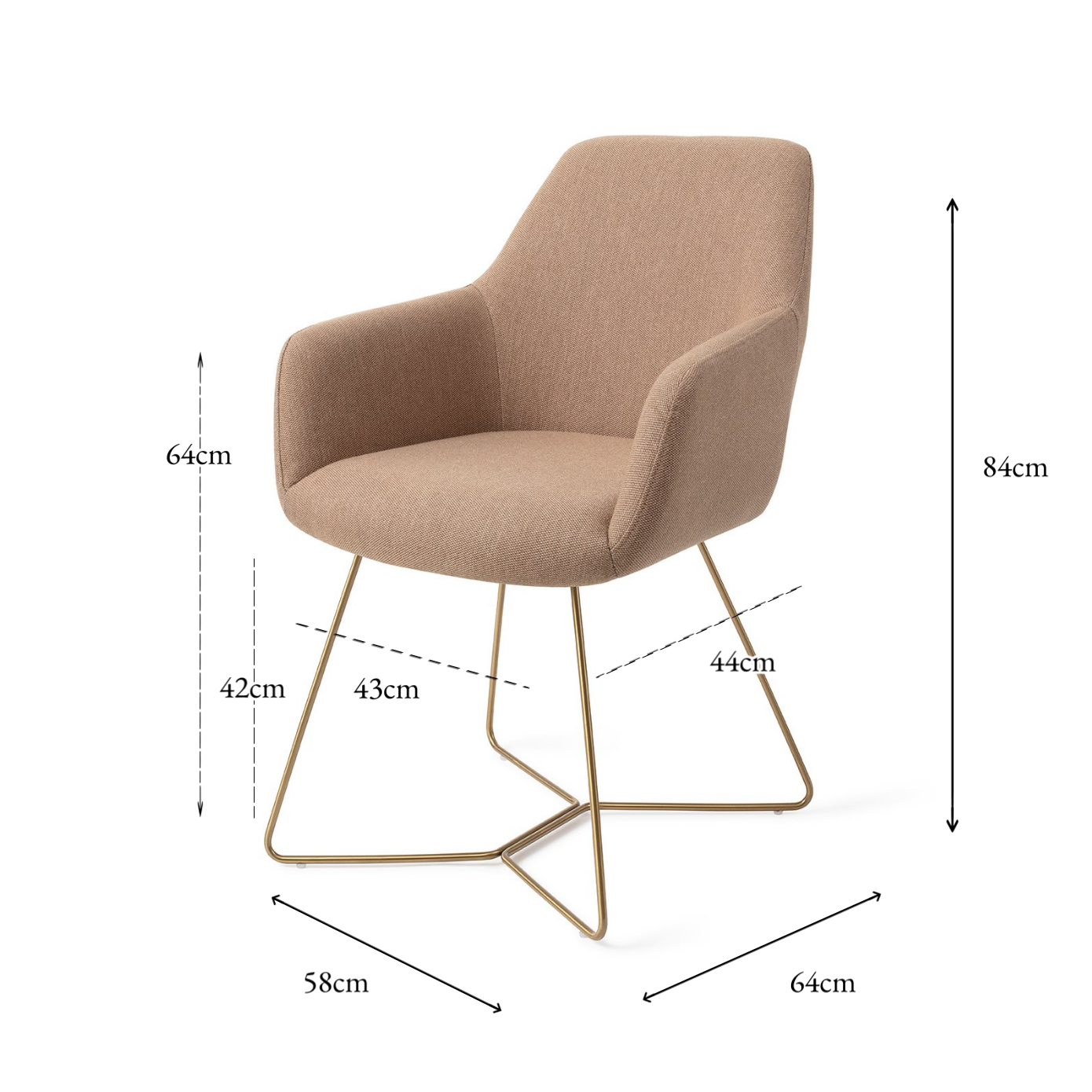 HIROO DINING CHAIR WHISPER WHEAT