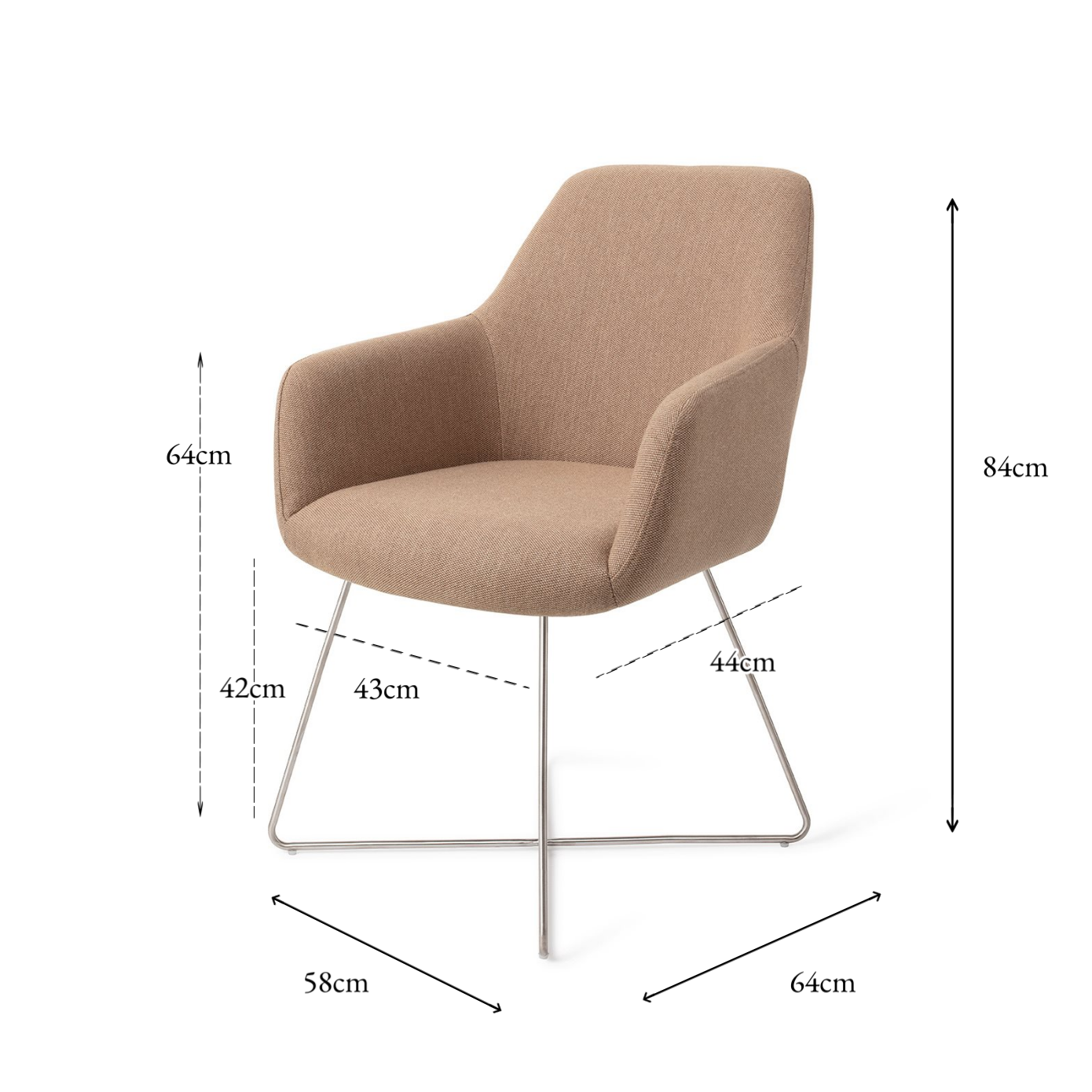 HIROO DINING CHAIR WHISPER WHEAT