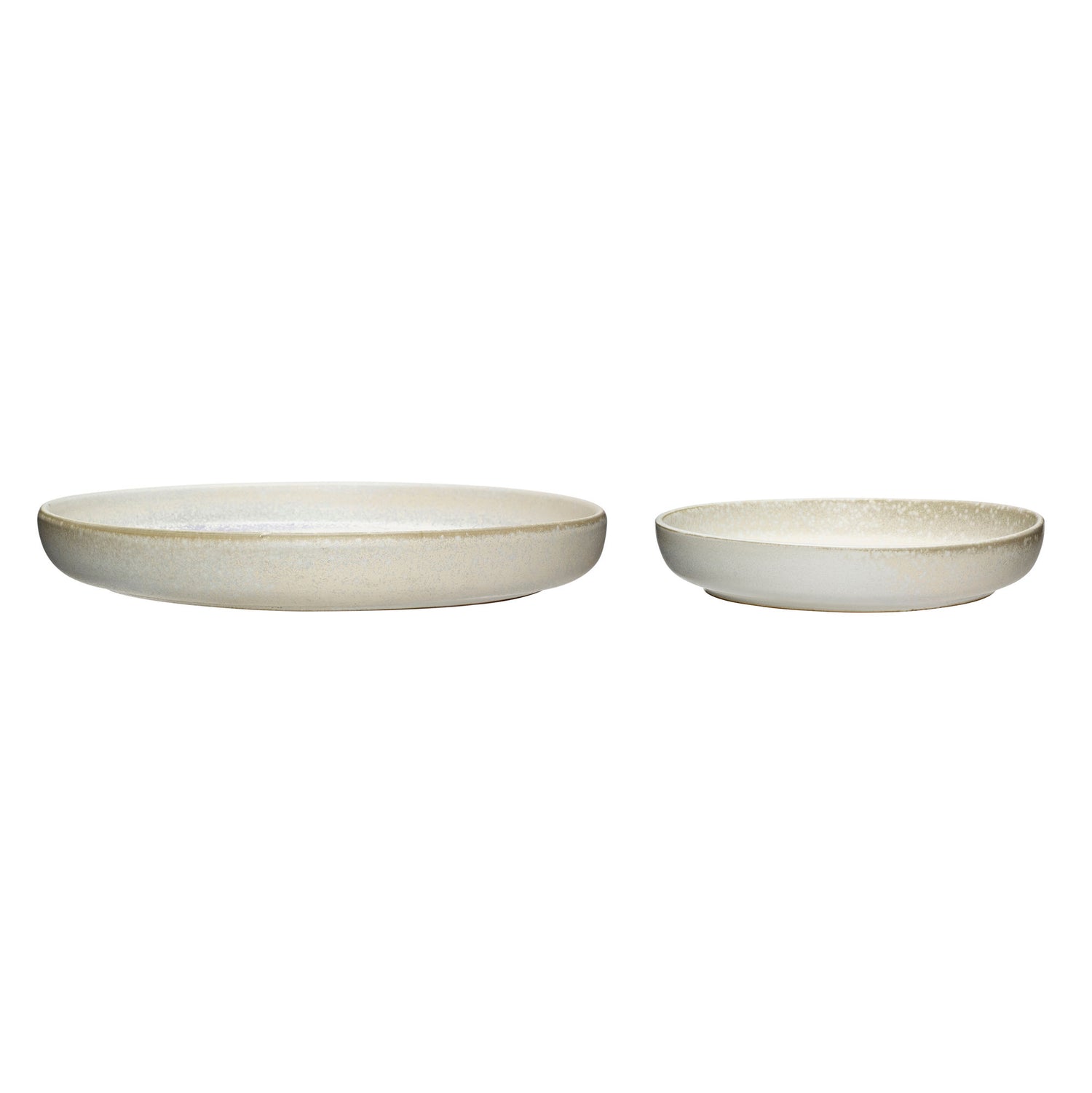 Hübsch clay plates white (set of 2)