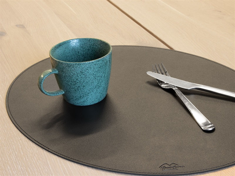 Oval cover napkin // Black PU - Soft