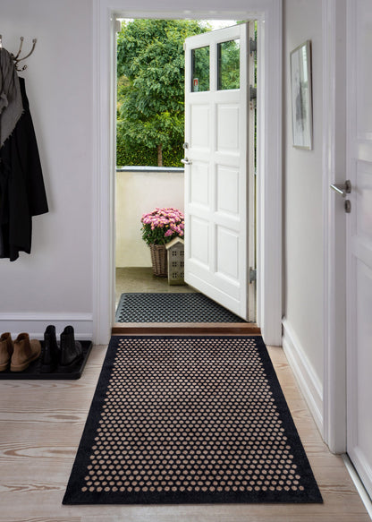 Floor mat 90 x 130 cm - dot/black sand